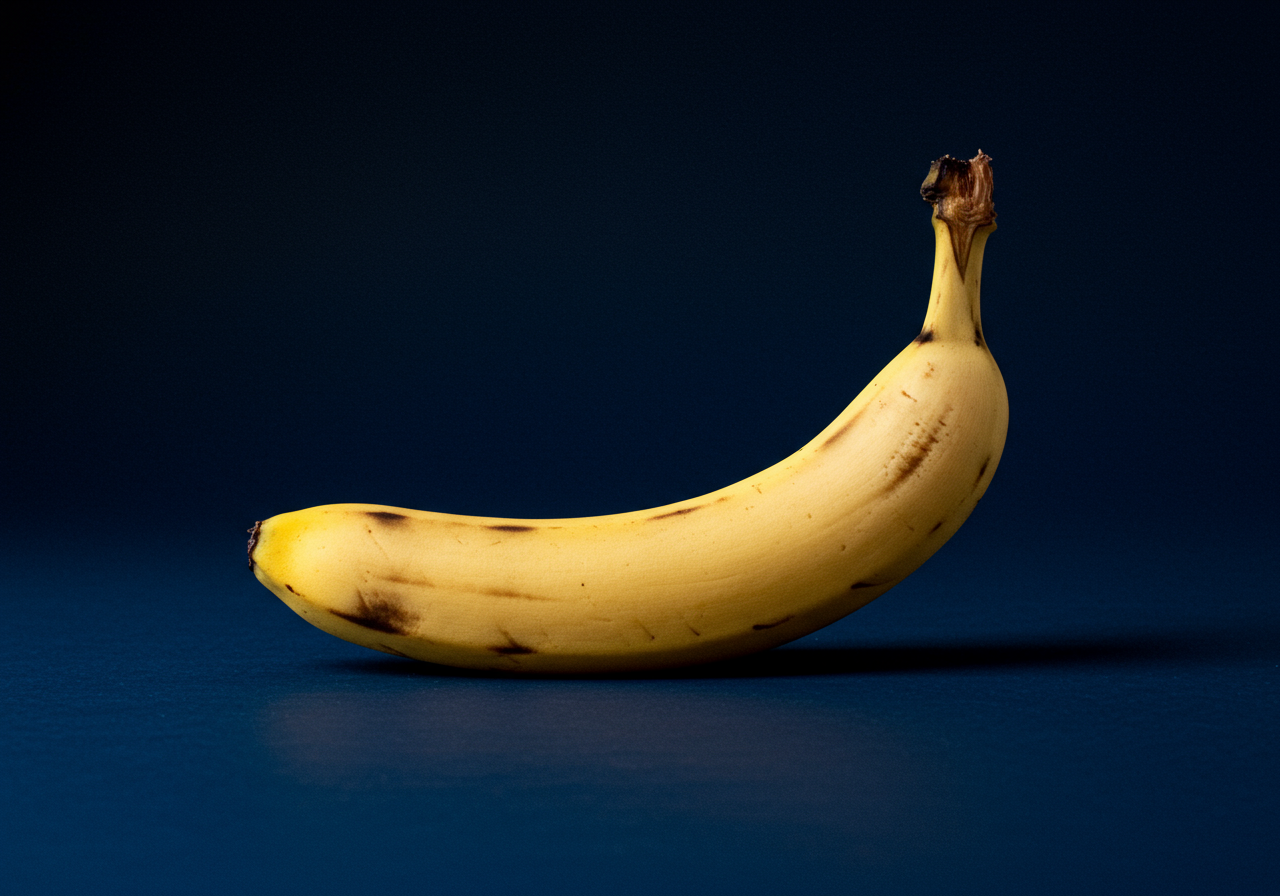 Une courbe dorée rêve d'étoiles, un éclat sucré sous les lumières de l'univers, murmures tropicaux d'un fruit voyageur, danse des saveurs.