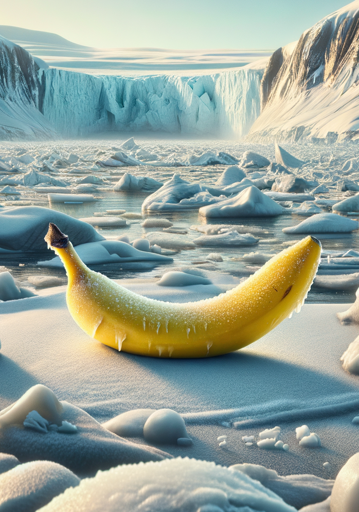 Un délice tropical gelé joue en audacieuse solitaire devant l’orchestre givrée d’une à majestueux cascade, sous un firmament de clarté.