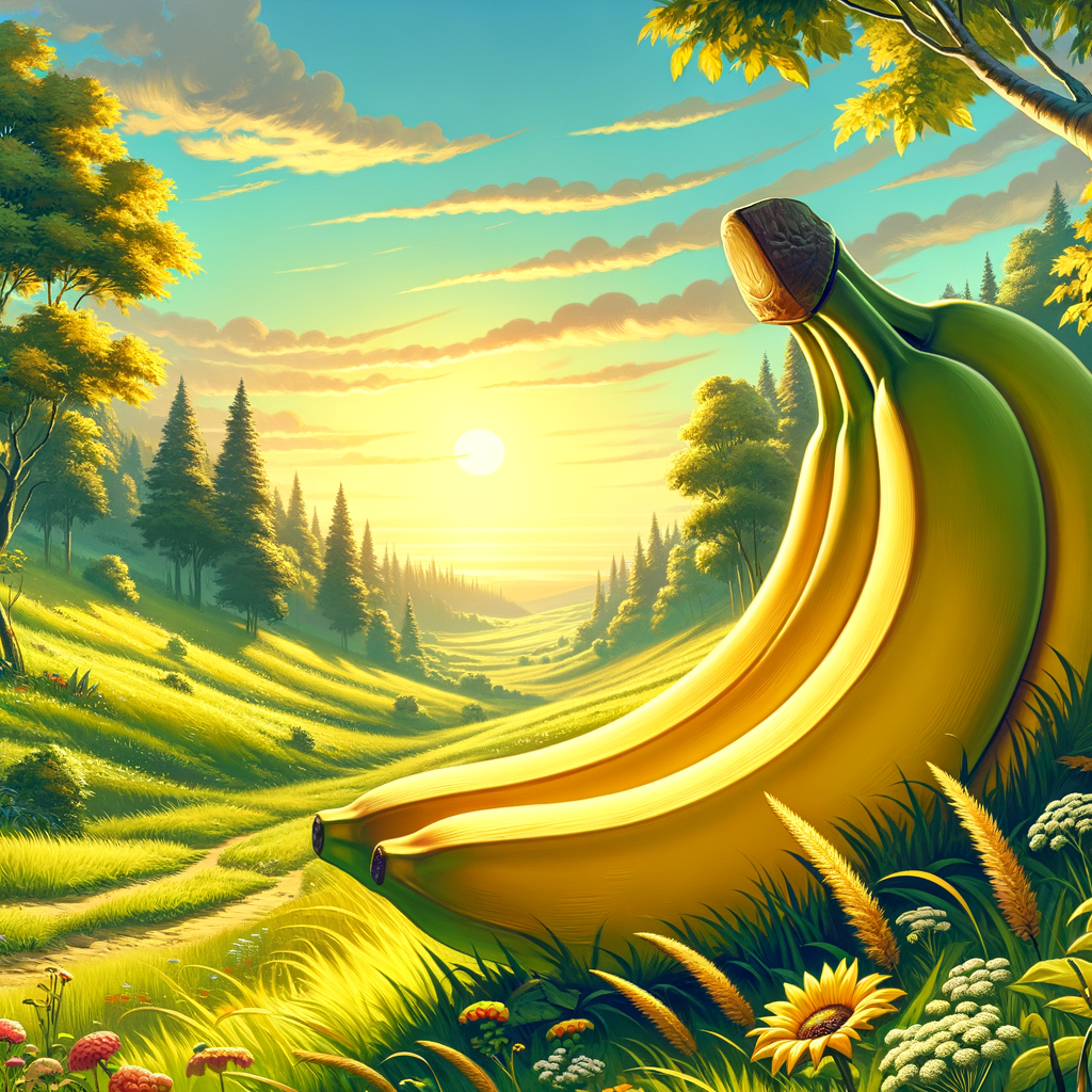 Des bananes cosmiques illuminaient la vallée de leur éclat jaune, flirtant avec le lever du soleil sur le vert de l’Eden.