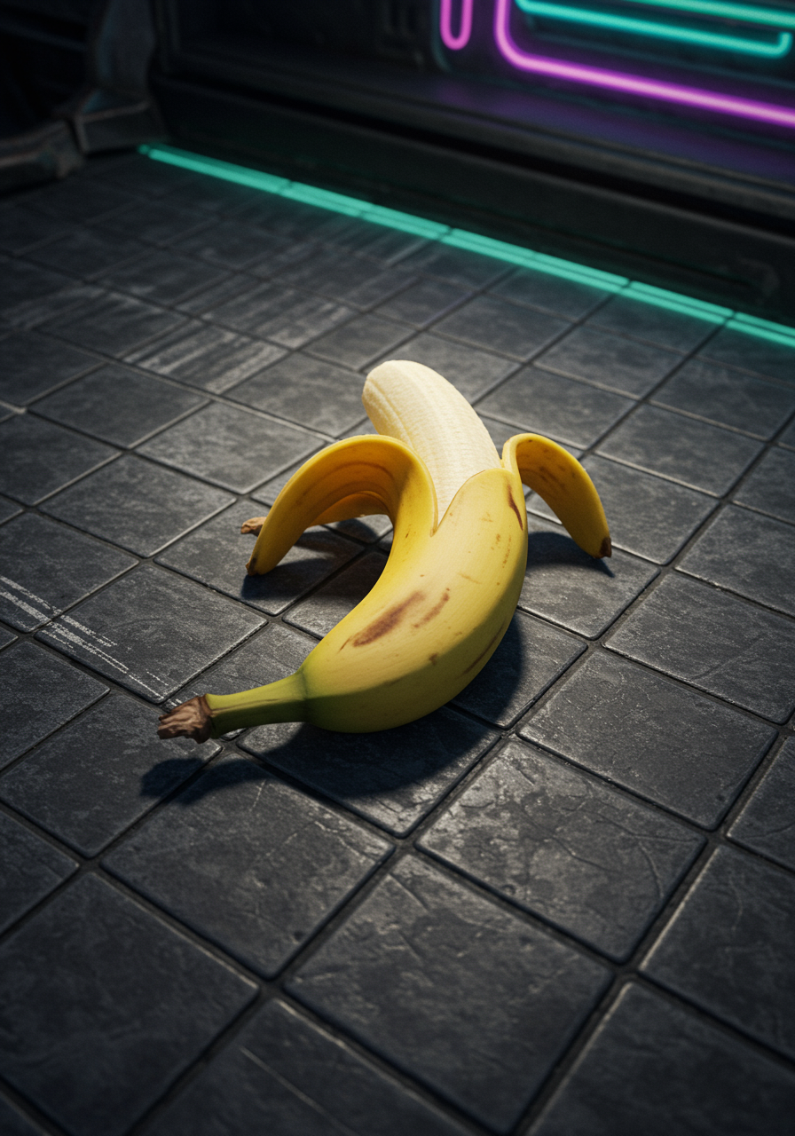 Dans un monde étrange, un fruit soleil se prélasse, onion triste d'une danse oubliée, avant que l’aurore d’un smoothie le libère.