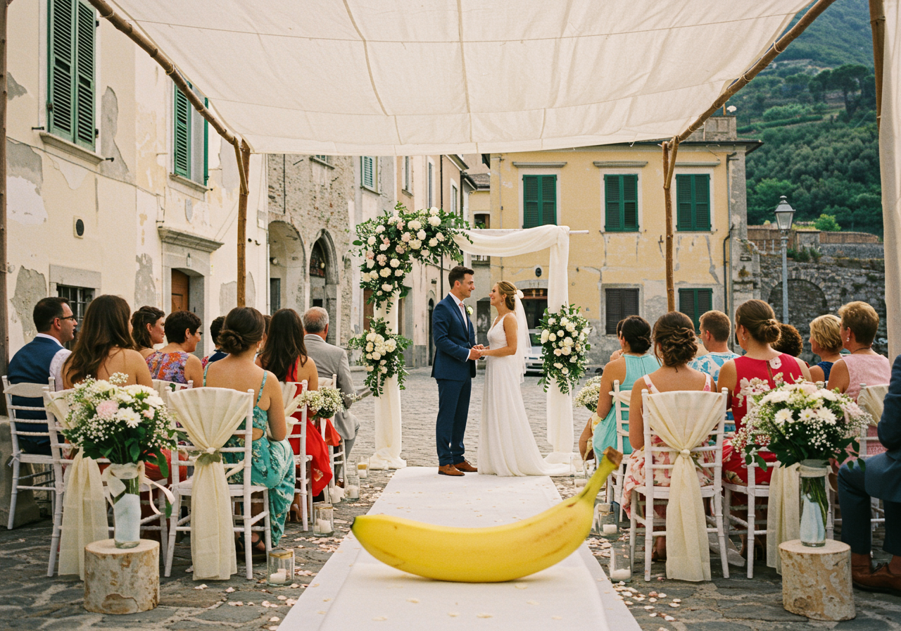 Entre fleurs et promesses, un fruit doré défie l'ordinaire, témoin d'amour, flamboyant, dans l'écrin d'un jour enchanté.